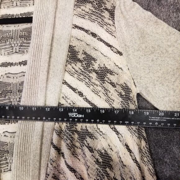 Lucky Brand Women's Small Heathered Gray Open front Boho Cardigan‎ Sweater - Picture 7 of 8